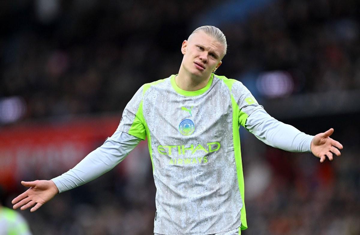 哈兰德12场连进纪录终结 曼城客场负维拉