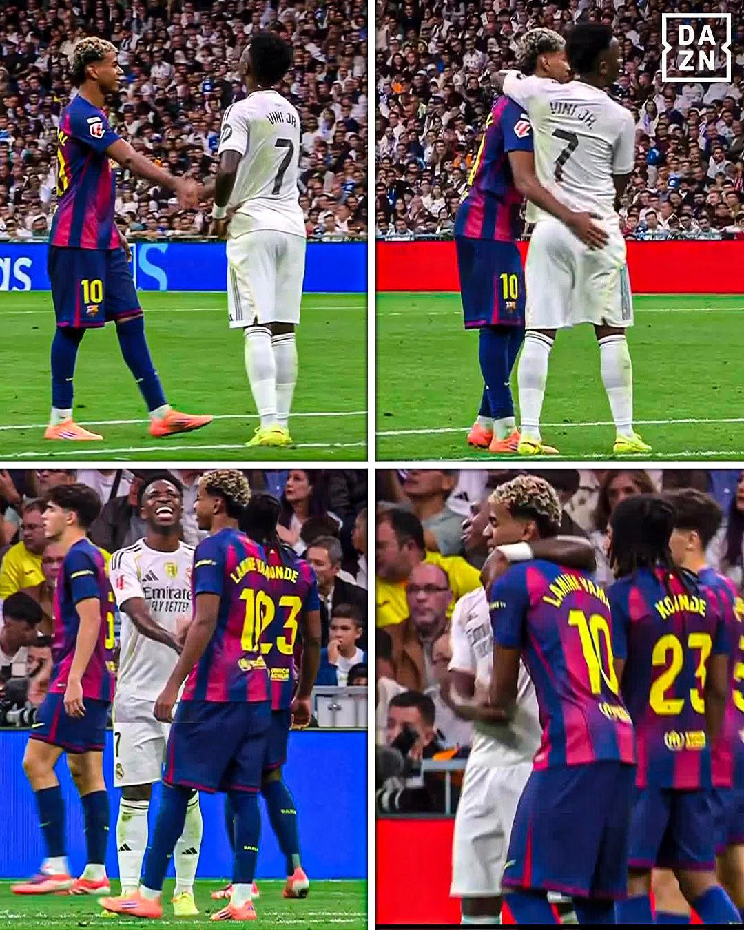 西班牙国家德比：维尼修斯与亚马尔赛中友好，赛后却爆发冲突