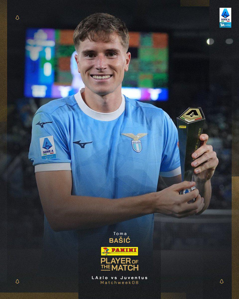 闪击破门！托马-巴希奇荣膺拉齐奥vs尤文全场最佳