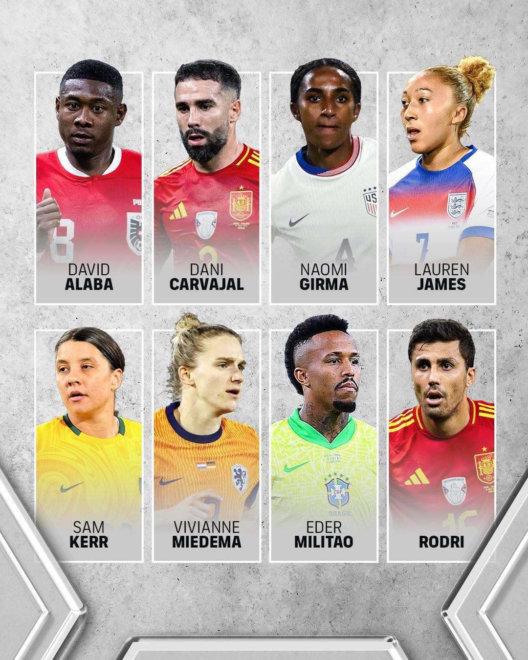 FIFPRO官方：罗德里等球星因参赛场次不足无缘世界最佳11人