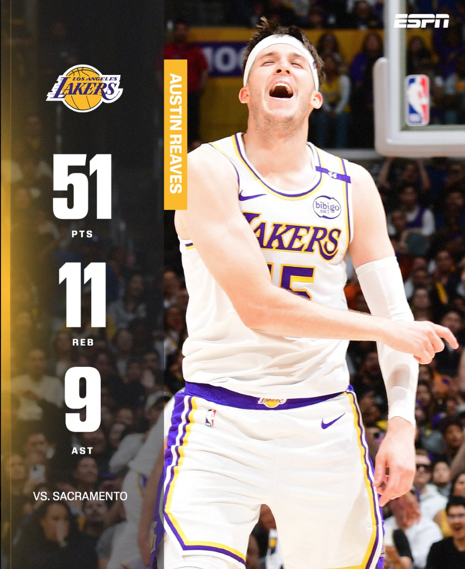 里夫斯狂砍51分引全美热议：明夏自由球员身份成焦点