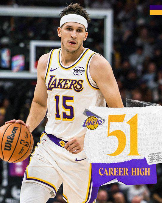 里夫斯创历史！成湖人队史第八位单场50分+10篮板球员