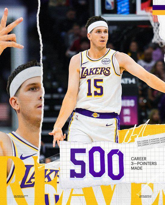 里程碑时刻！里夫斯常规赛三分命中数突破500个