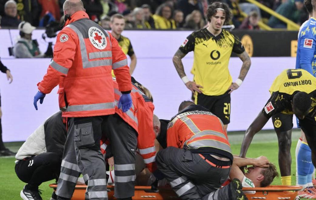 德媒：科隆后卫许伯斯多特蒙德一战重伤，赛季报销风险高