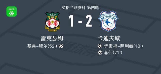 卡迪夫城2-1力克雷克瑟姆，菲什与萨利赫联袂建功