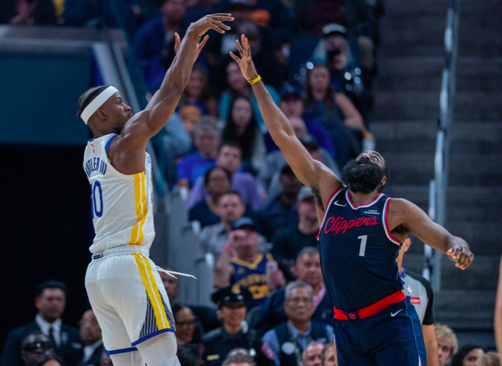 19分惨败！快船创三大赛季新低，哈登20分难救主，库里率勇士大胜