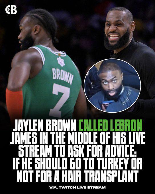 杰伦·布朗直播连线詹姆斯：探讨脱发困扰与植发建议