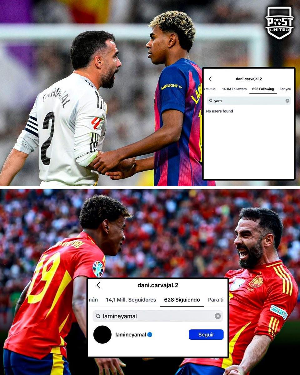 卡瓦哈尔社媒重新关注亚马尔，两人关系是否缓和引关注