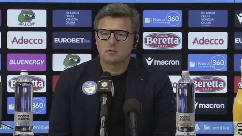 乌迪内斯主帅谈1-3负尤文：结果不满但尊重点球判罚