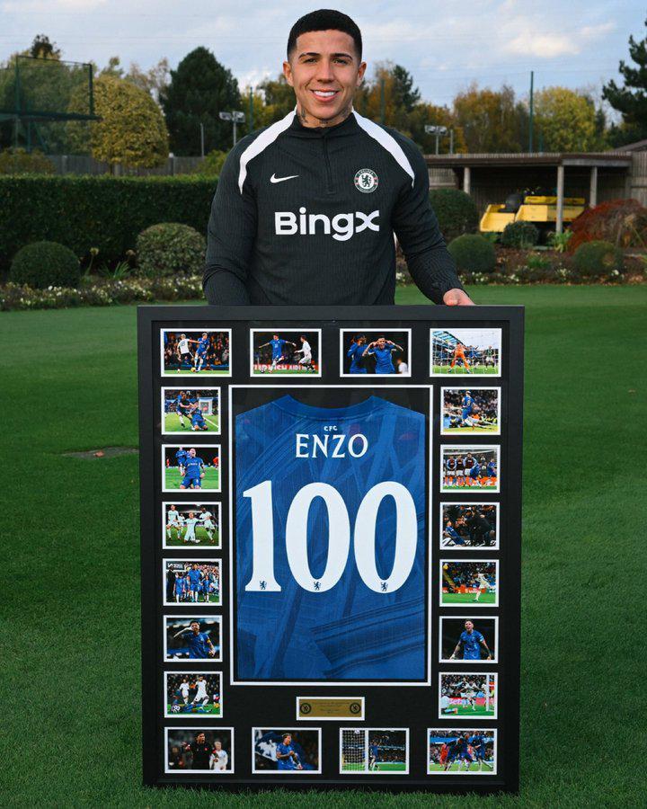 恩佐获切尔西百场里程碑纪念球衣，阿根廷国脚闪耀英超