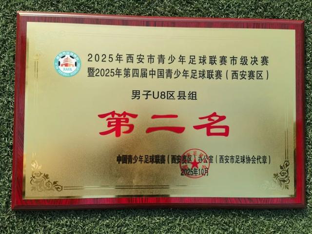 未央区开元小学足球队获西安市青少年足球联赛U8区县组亚军