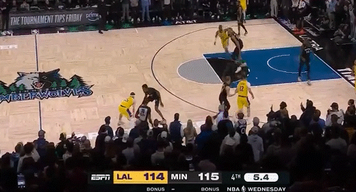 湖人116-115险胜森林狼：里夫斯28+16绝杀，兰德尔33分难救主