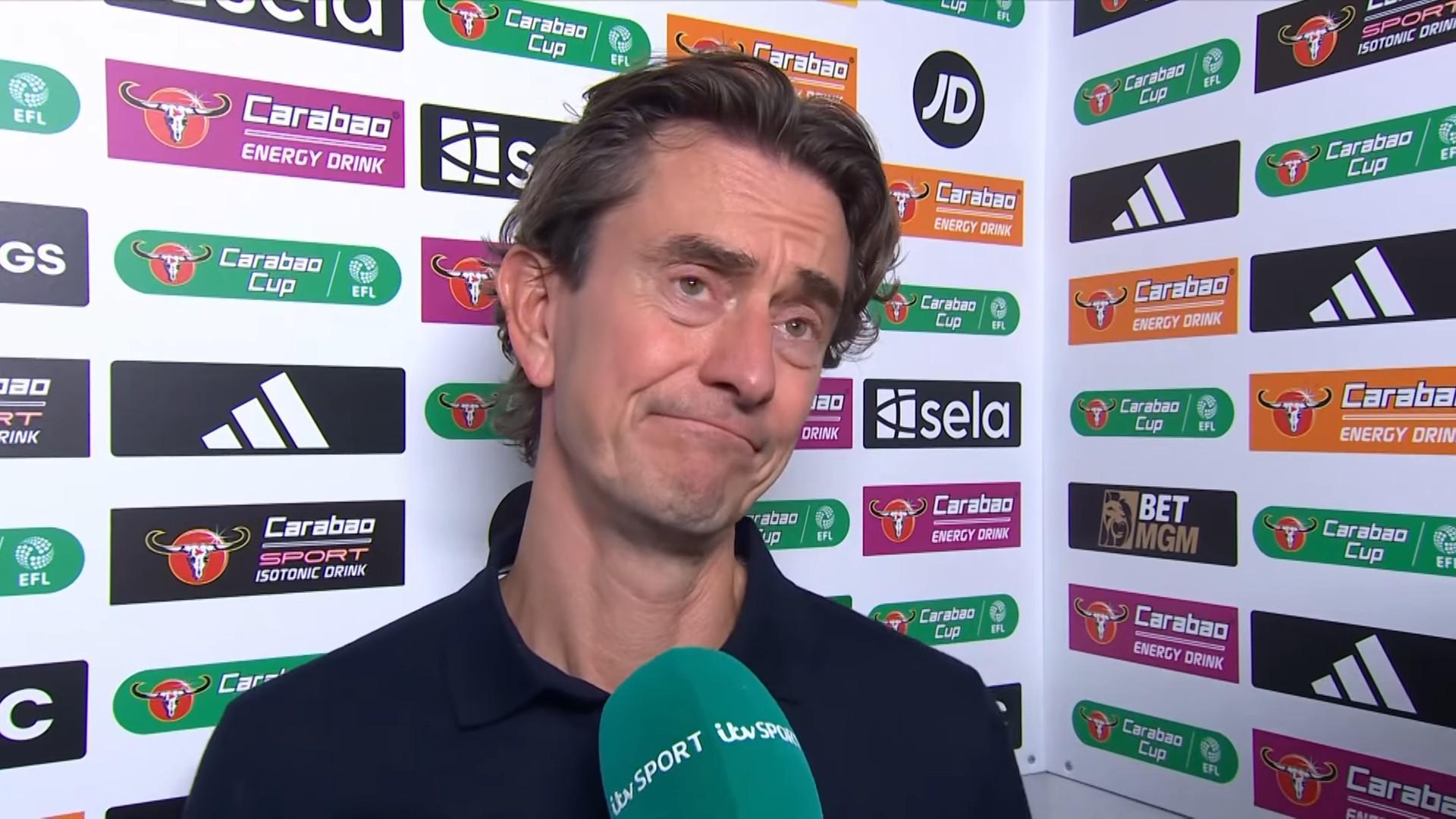 弗兰克赛后直言：英联杯首球判罚有误，斯彭斯未获系鞋带时间