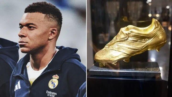 姆巴佩领取欧洲金靴奖预告海报