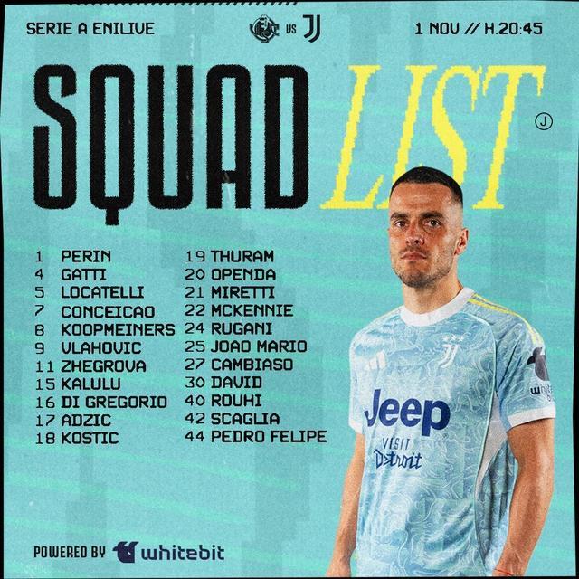 尤文图斯客战克雷莫内塞：凯夫伦-图拉姆回归，最新大名单揭晓