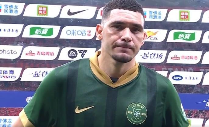 亚戈赛后坦言：浙江队0-3负上海海港，整场艰难但目标不变