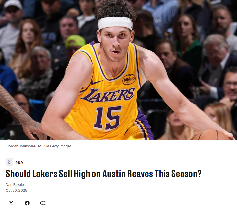 湖人或交易里夫斯？美媒推荐火箭、活塞、独行侠成潜在下家