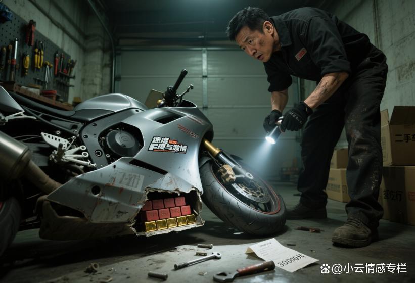 男子3万元购二手机车，称重发现超14斤，拆开底座竟藏巨款