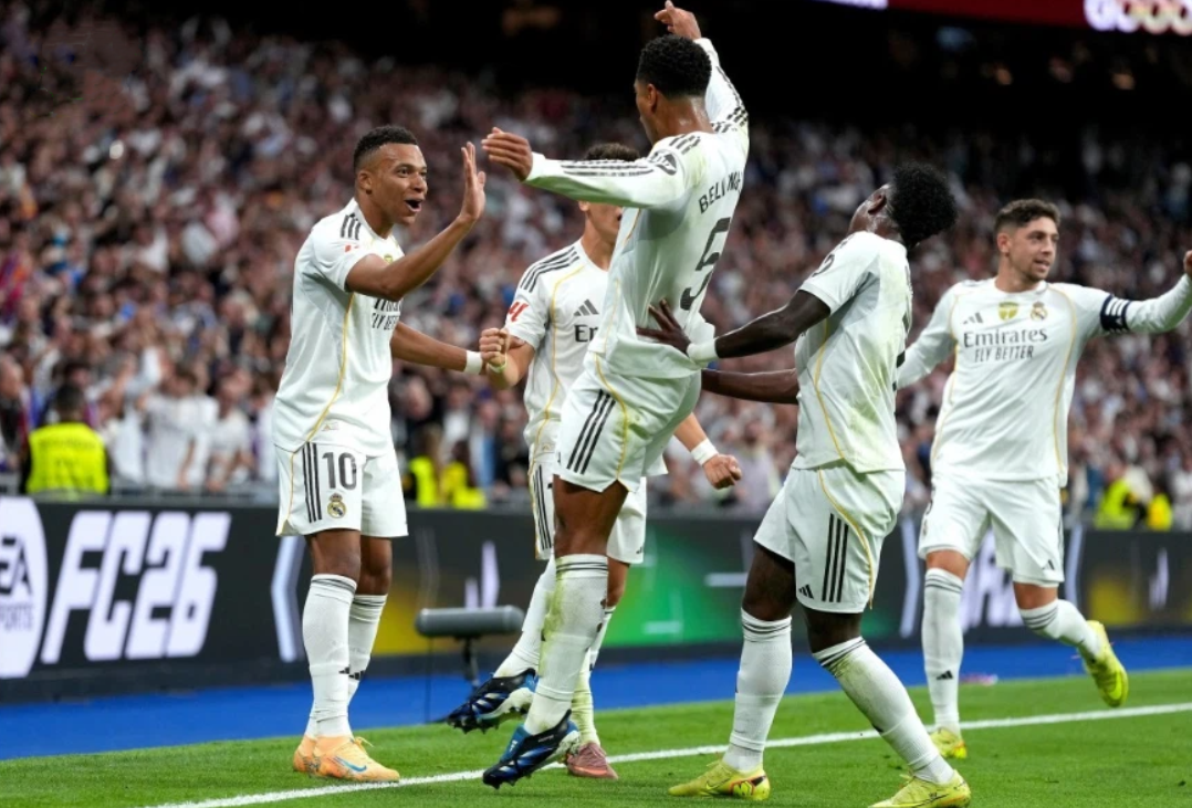 皇马4-0横扫瓦伦西亚 姆巴佩双响创纪录 7分领跑西甲