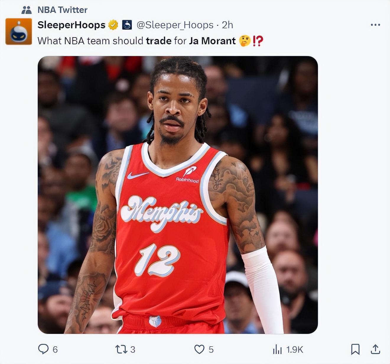 莫兰特禁赛后交易猜想升温！森林狼两套方案曝光，黄蜂或成关键第三方