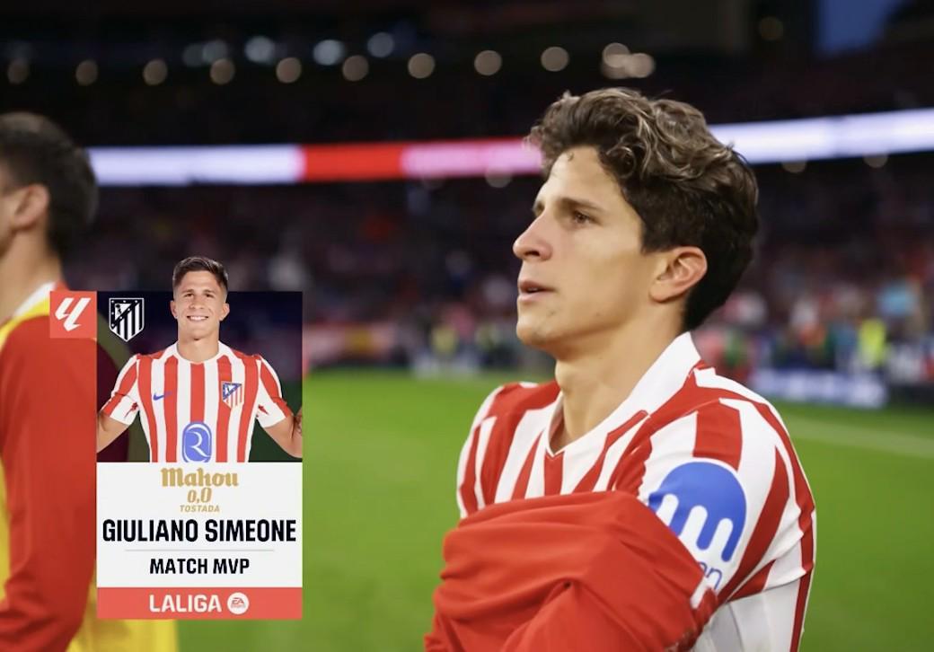 朱利亚诺助攻建功 荣膺马竞vs塞维利亚全场最佳