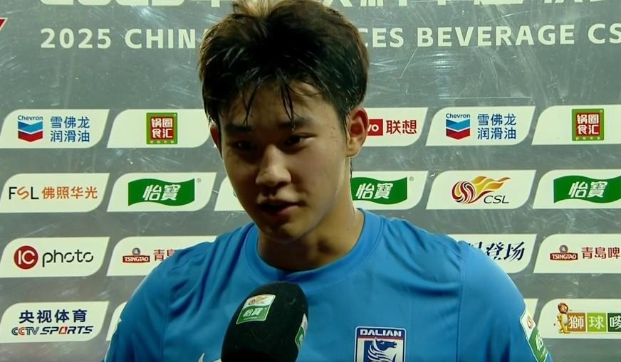 杨铭锐中超首球谈感受：对手出色，感恩队友助攻