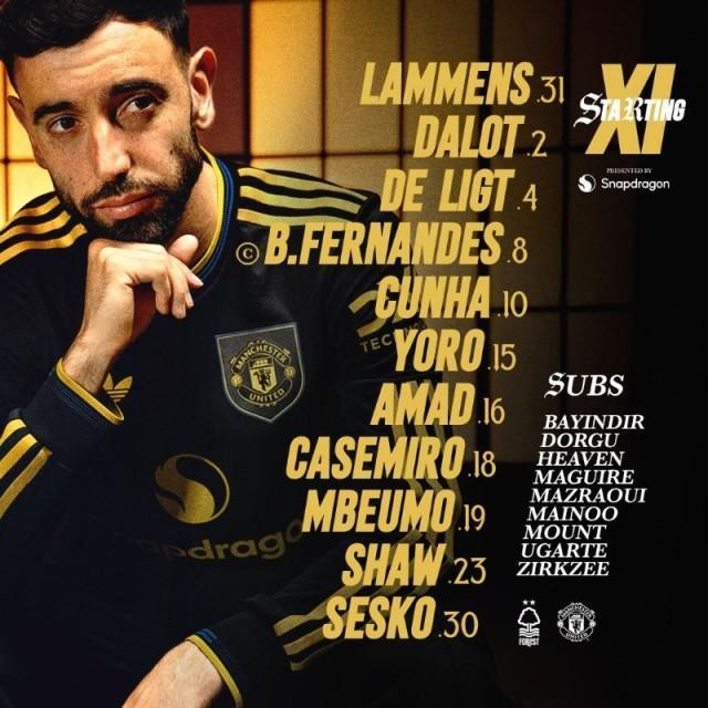 曼联客战诺丁汉森林：舍什科、姆伯莫联袂首发