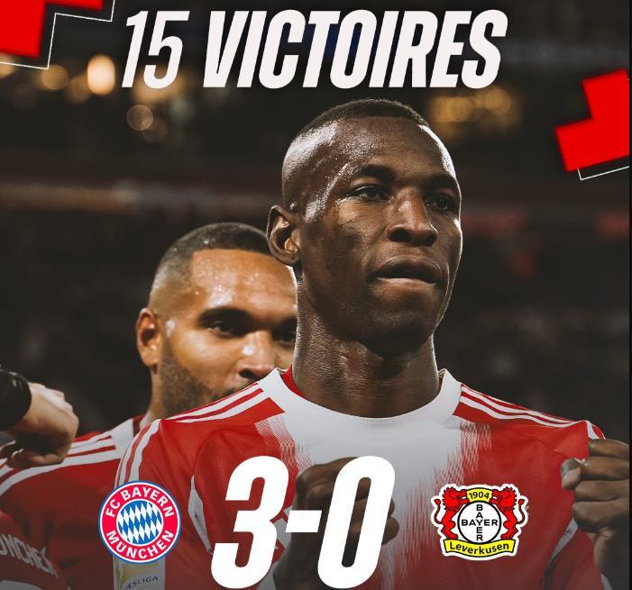 15连胜创纪录！拜仁攻防兼备，54球仅丢10球领跑德甲