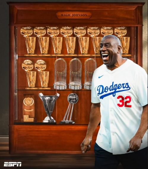 魔术师约翰逊16冠全记录：NBA十冠+MLB三冠成就传奇人生