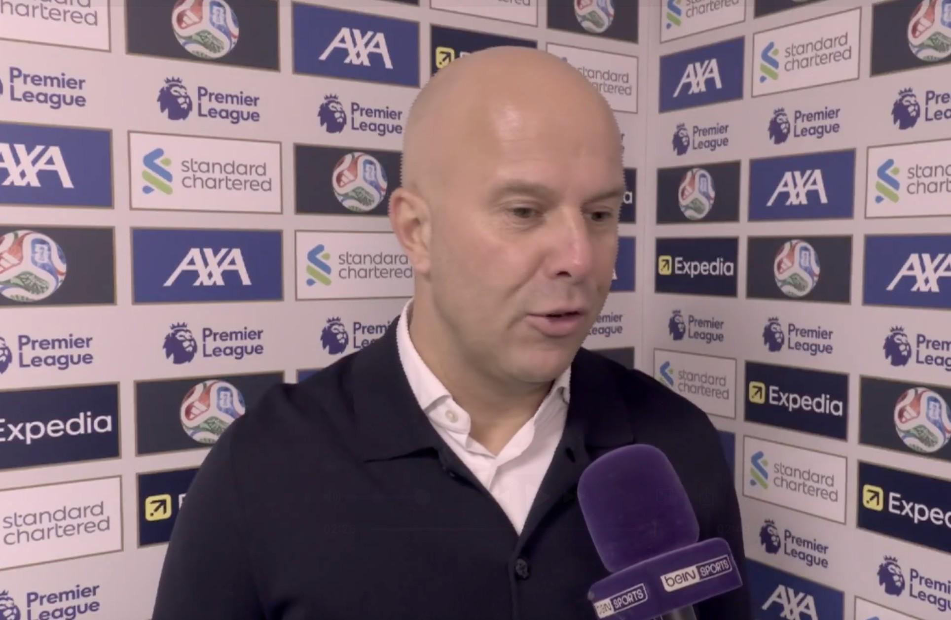 利物浦2-0维拉，斯洛特：球迷高唱名字彰显特别与感激