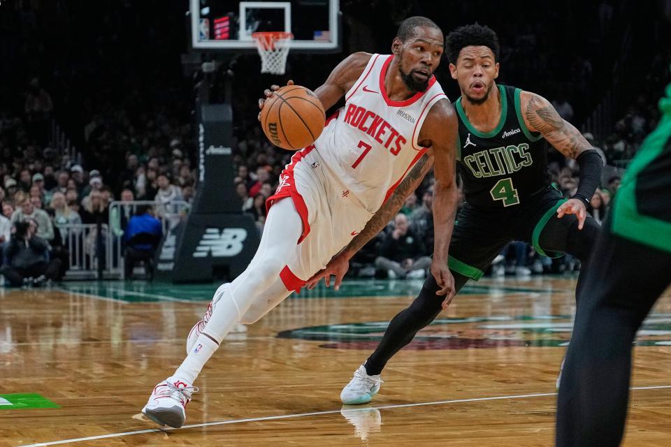 火箭27分狂胜凯尔特人 杜兰特高效26分 阿门申京准三双创佳绩