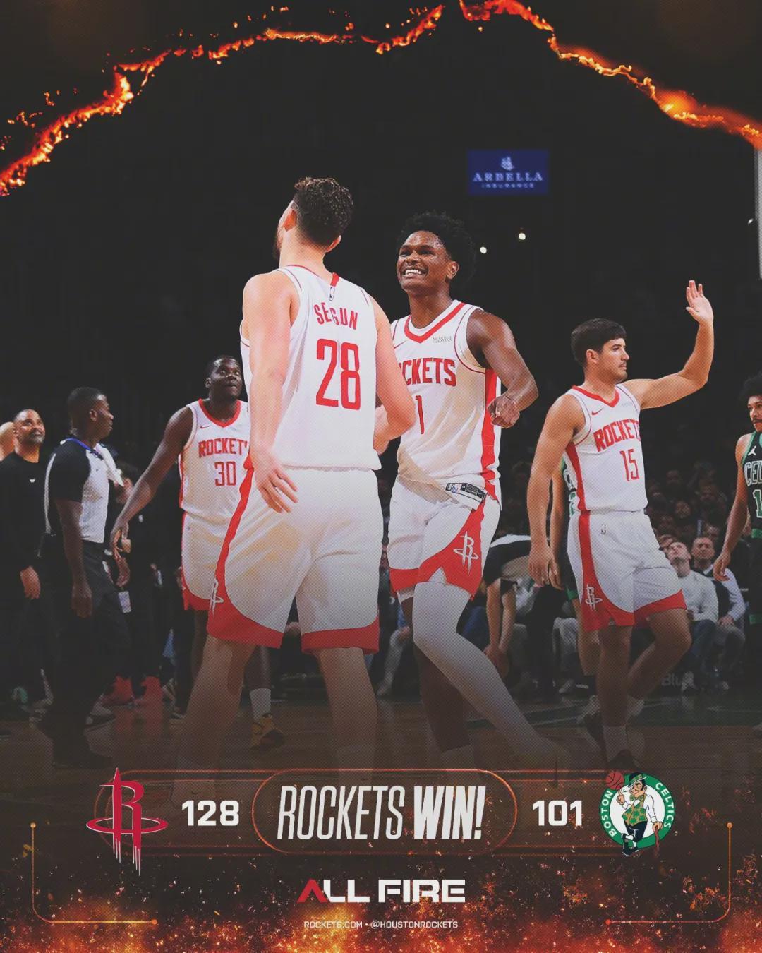 场均127.8分领跑联盟！火箭进攻火力全开剑指总冠军