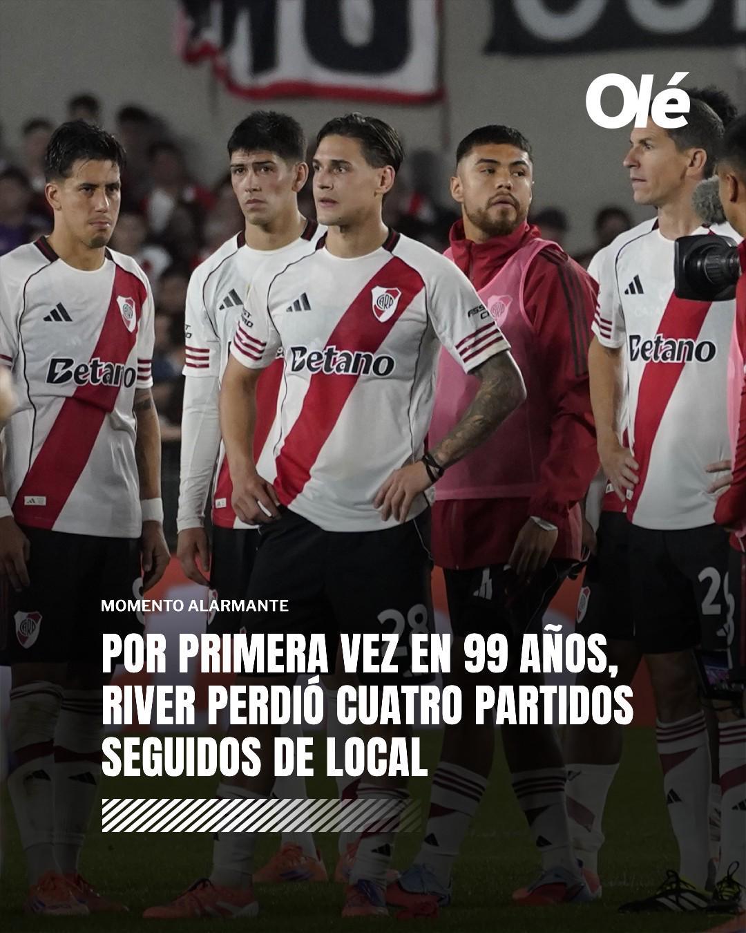 河床99年来首次主场四连败，创历史最差纪录