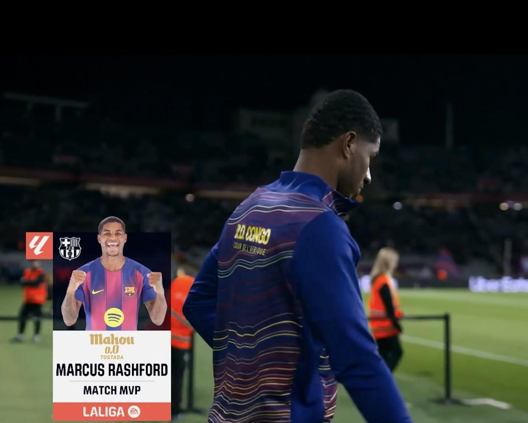 西甲第11轮：拉什福德破门荣膺巴萨vs埃尔切全场最佳