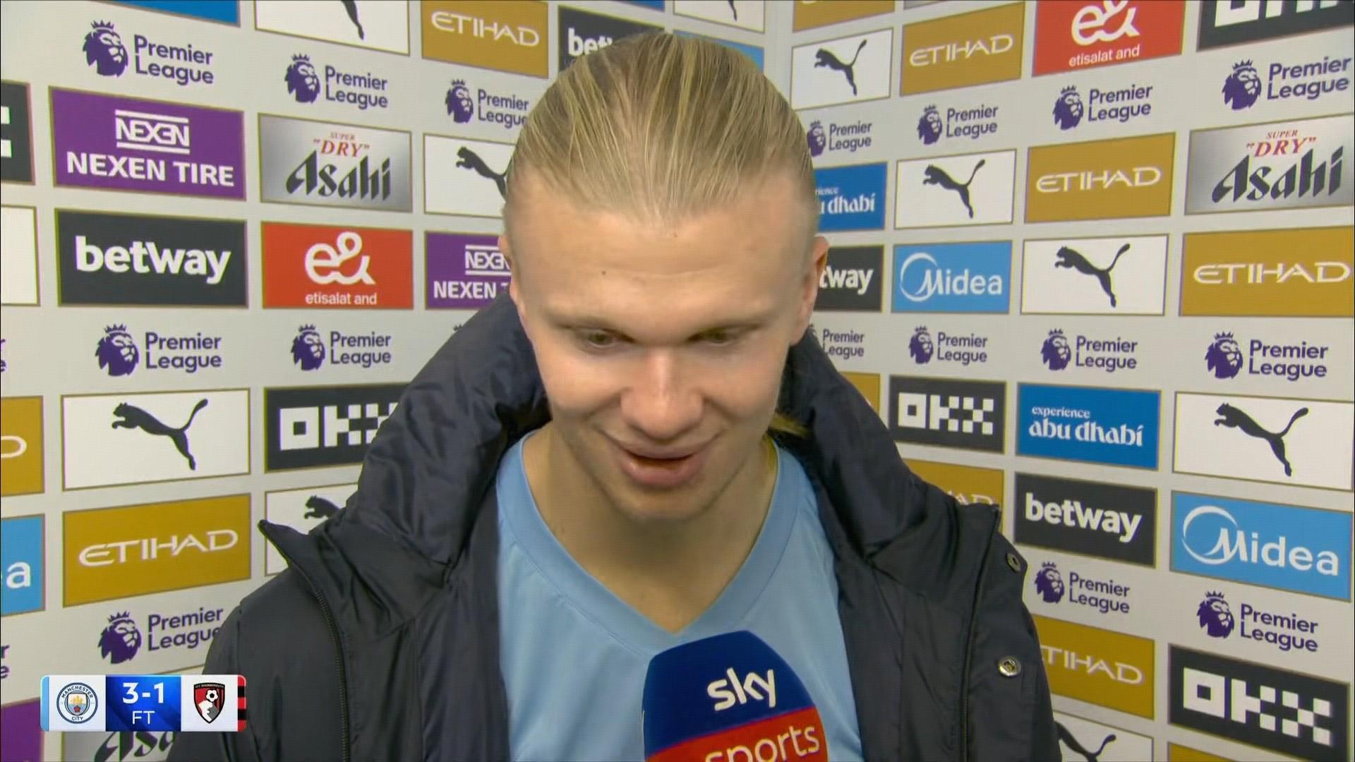 哈兰德赛后笑谈被换下：范特西玩家可能要失望了