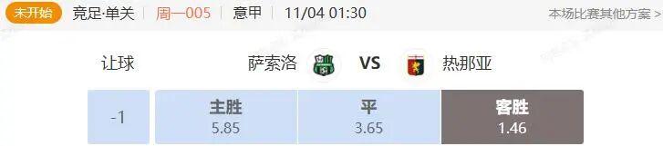 意甲赛事深度分析：萨索洛VS热那亚，拉齐奥VS卡利亚里串关推荐