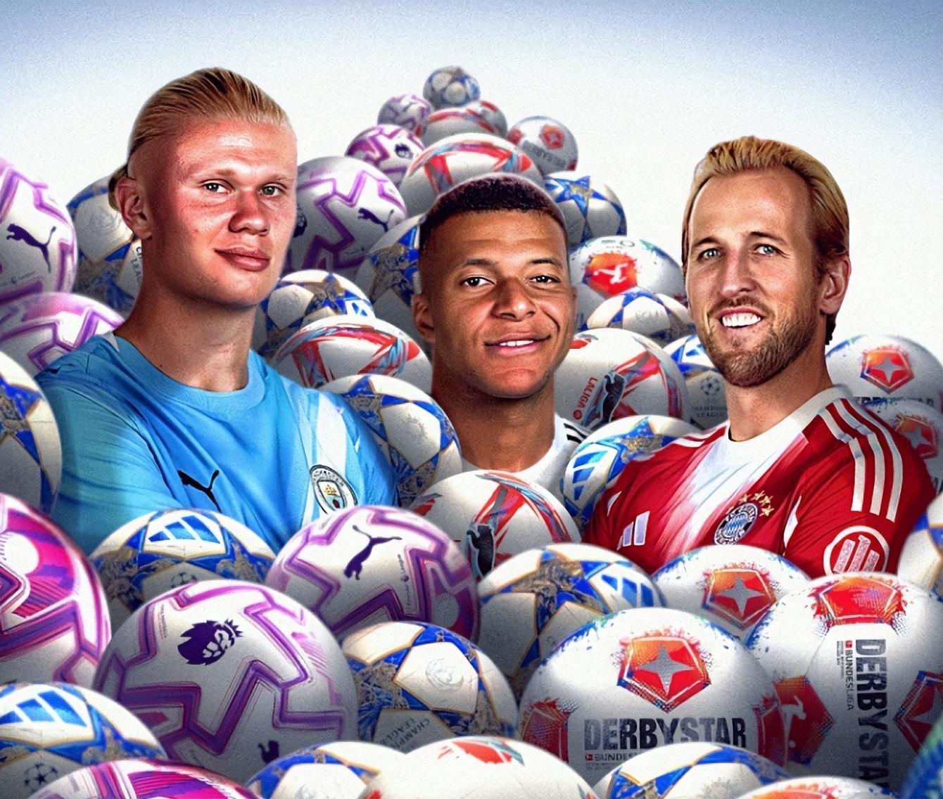 足坛新锋霸争霸！哈兰德姆巴佩双响，凯恩领跑射手榜