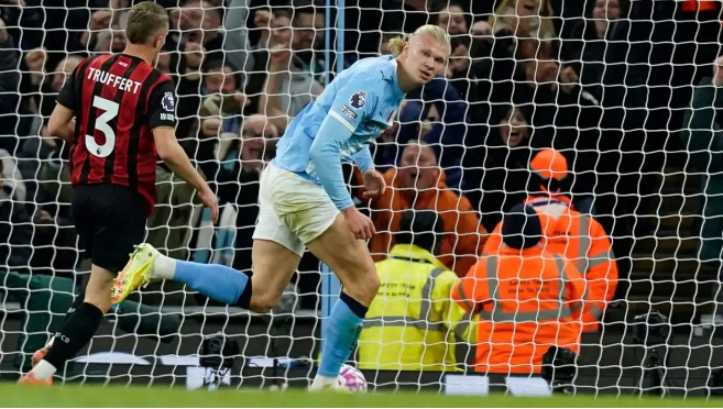 曼城3-1胜伯恩茅斯：哈兰德依赖症凸显，蓝月重回争冠轨道