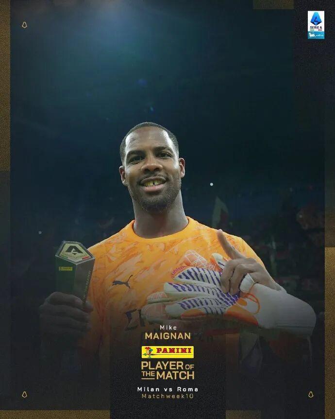 意甲焦点战：迈尼昂7次神扑+扑点，荣膺全场最佳