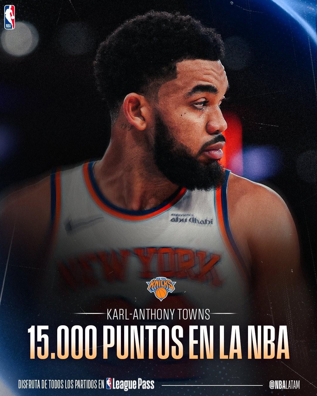 唐斯半场16+10+5！NBA生涯15000分里程碑达成