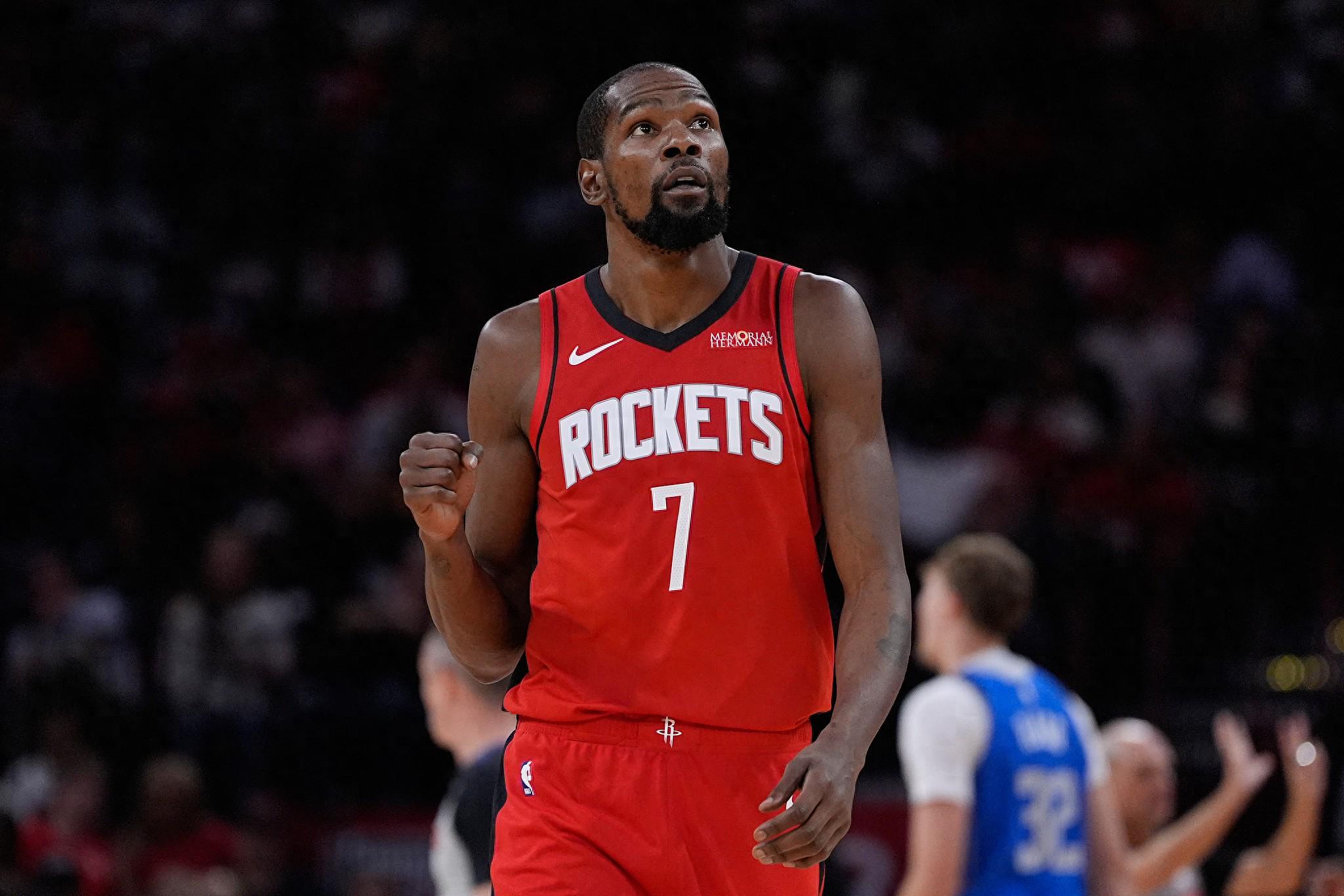 KD阿门申京合砍74分助火箭4连胜，3大变化凸显，谢泼德成失意者