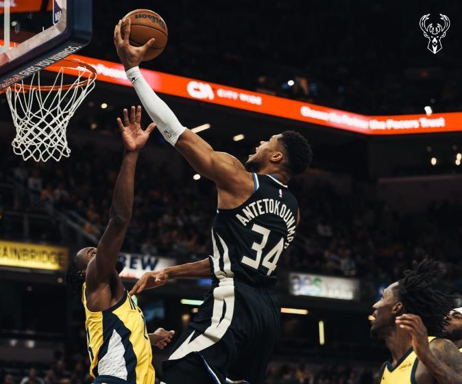 字母哥33+13+绝杀！雄鹿客场复仇步行者，昆顿杰克逊低迷成败因