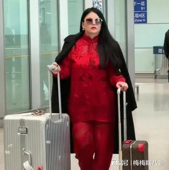 李湘机场造型遭全网模仿，粉丝犀利提问引热议