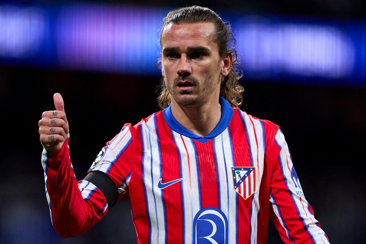 格列兹曼109场登顶法国球员欧冠出场榜第三，超越埃弗拉