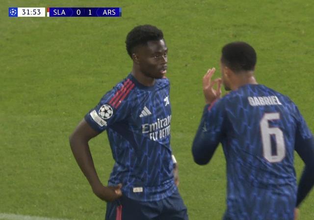 萨卡创阿森纳欧战客场连续进球纪录，仅次于传奇伊恩-赖特