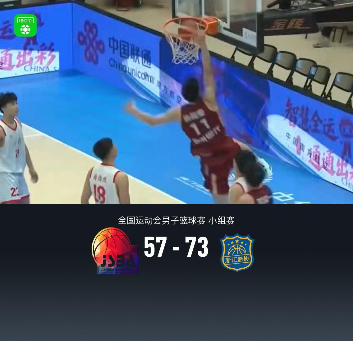 全运男篮小组赛：浙江82-59力克江苏，吴前、刘泽一表现出色
