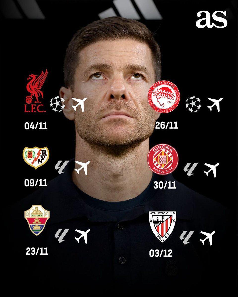 皇马11月开启六连客征程，12月重返伯纳乌主场