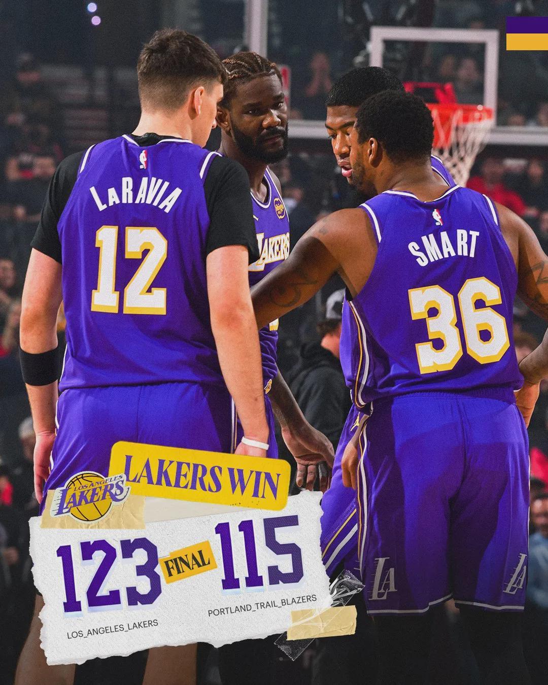 湖人4连胜！艾顿29+10+3帽，杨瀚森连续两场未登场