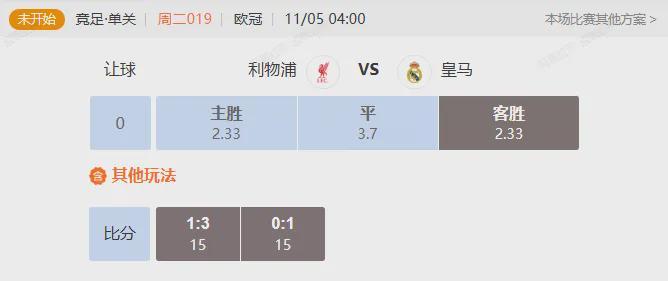 欧冠焦点战：利物浦VS皇马，红军能否力克宿敌捍卫主场？