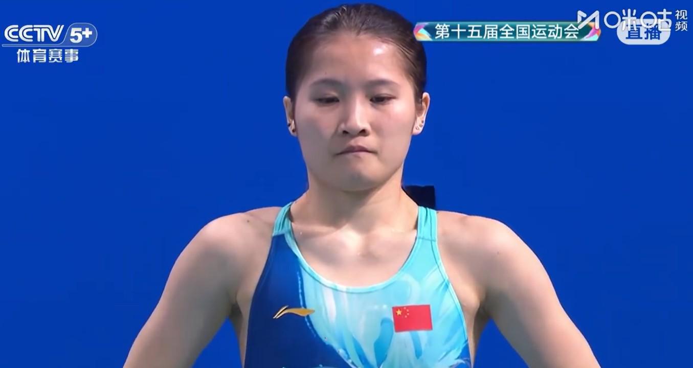王伟莹全运会女子个人全能跳水夺冠，此前搭档全红婵获团体冠军